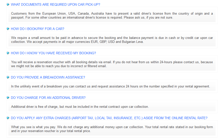 Bourgas car rental - FAQ